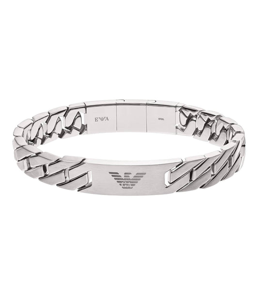 Men Logo Essential Bracelet Silver Stainless Steel