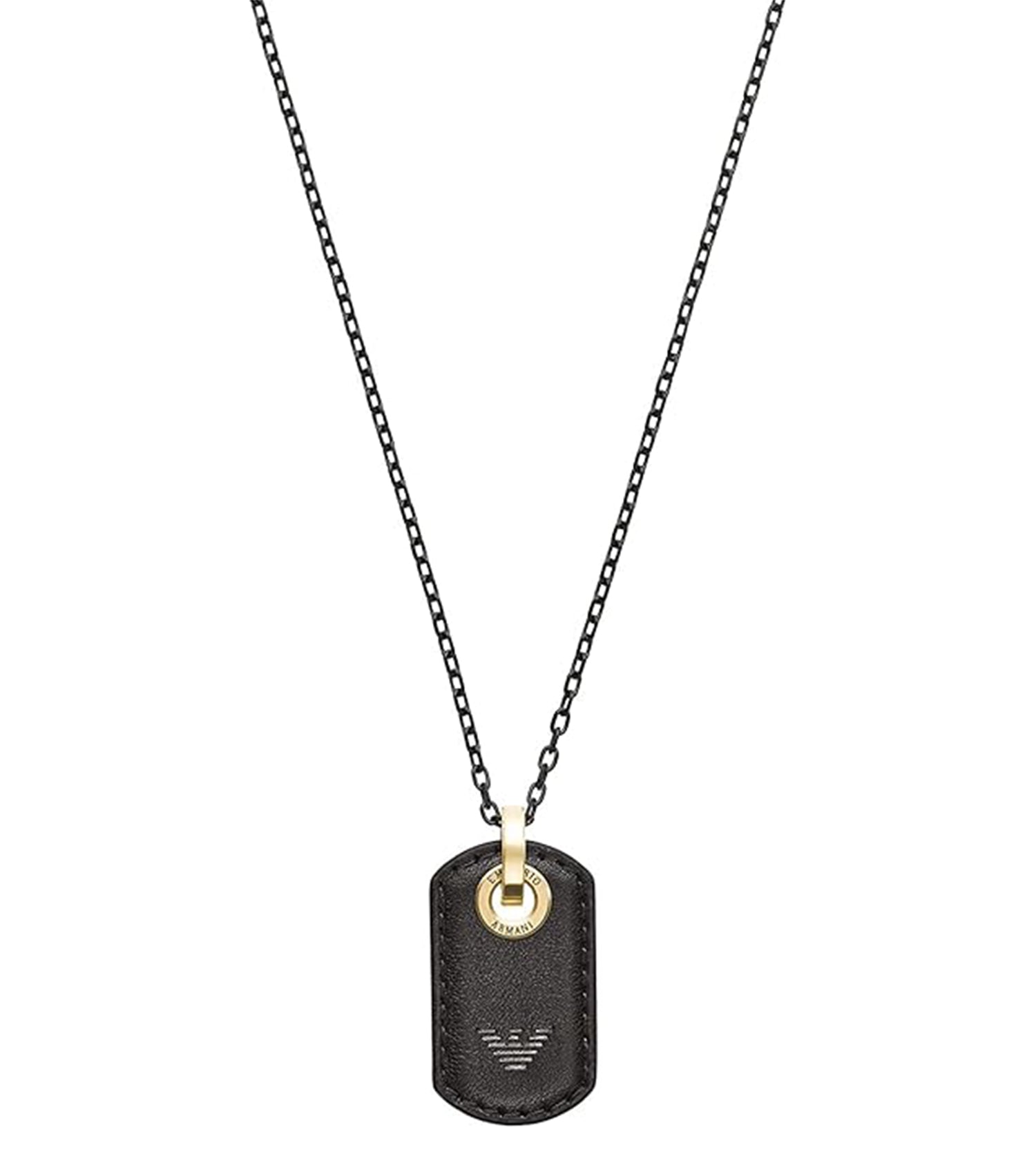 Men Sentimental Necklace Black Steel