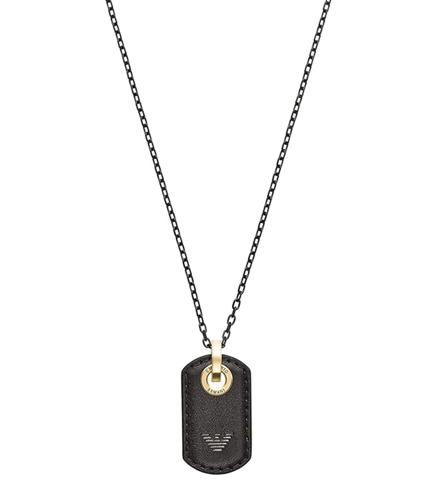 Men Sentimental Necklace Black Steel