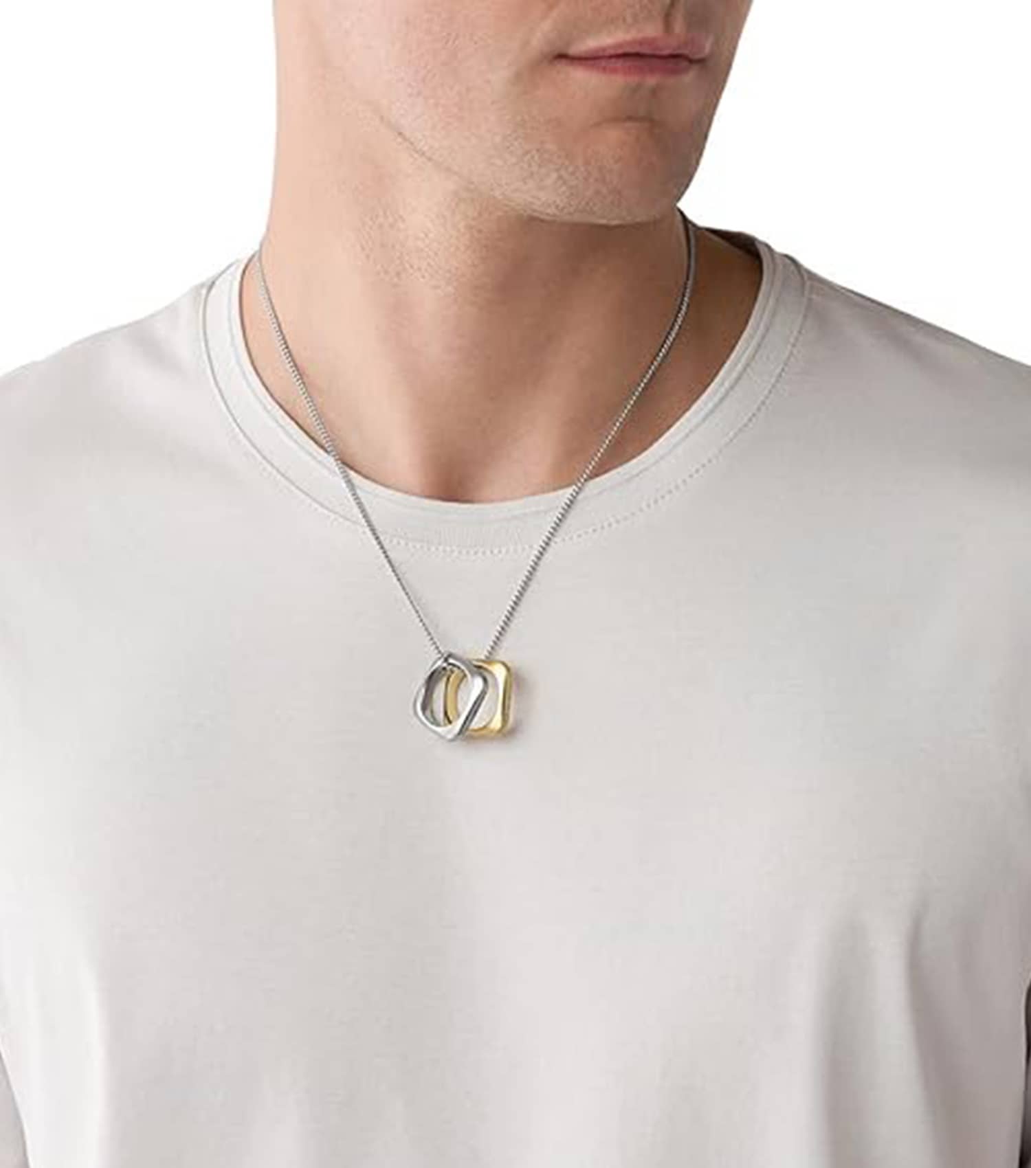 Men Sentimental Necklace Silver Steel