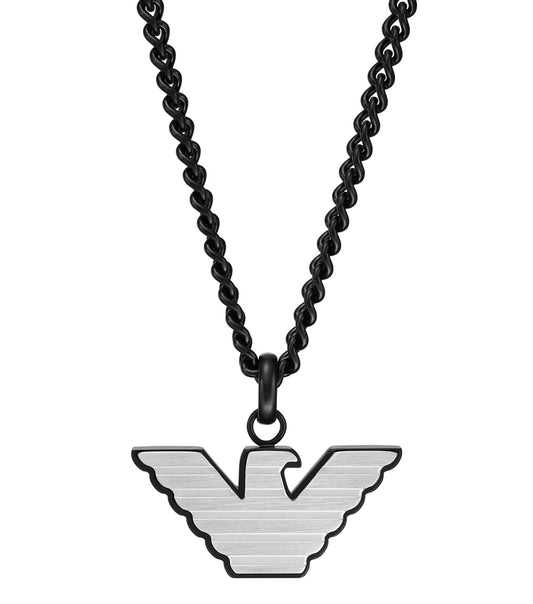 Men Logo Essentials Necklace Silver Stainless Steel
