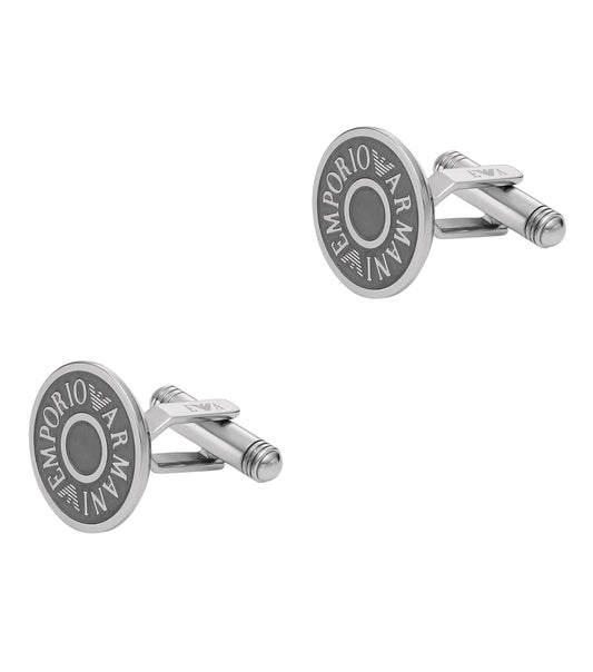 Men Trend Cufflinks Gunmetal Stainless Steel