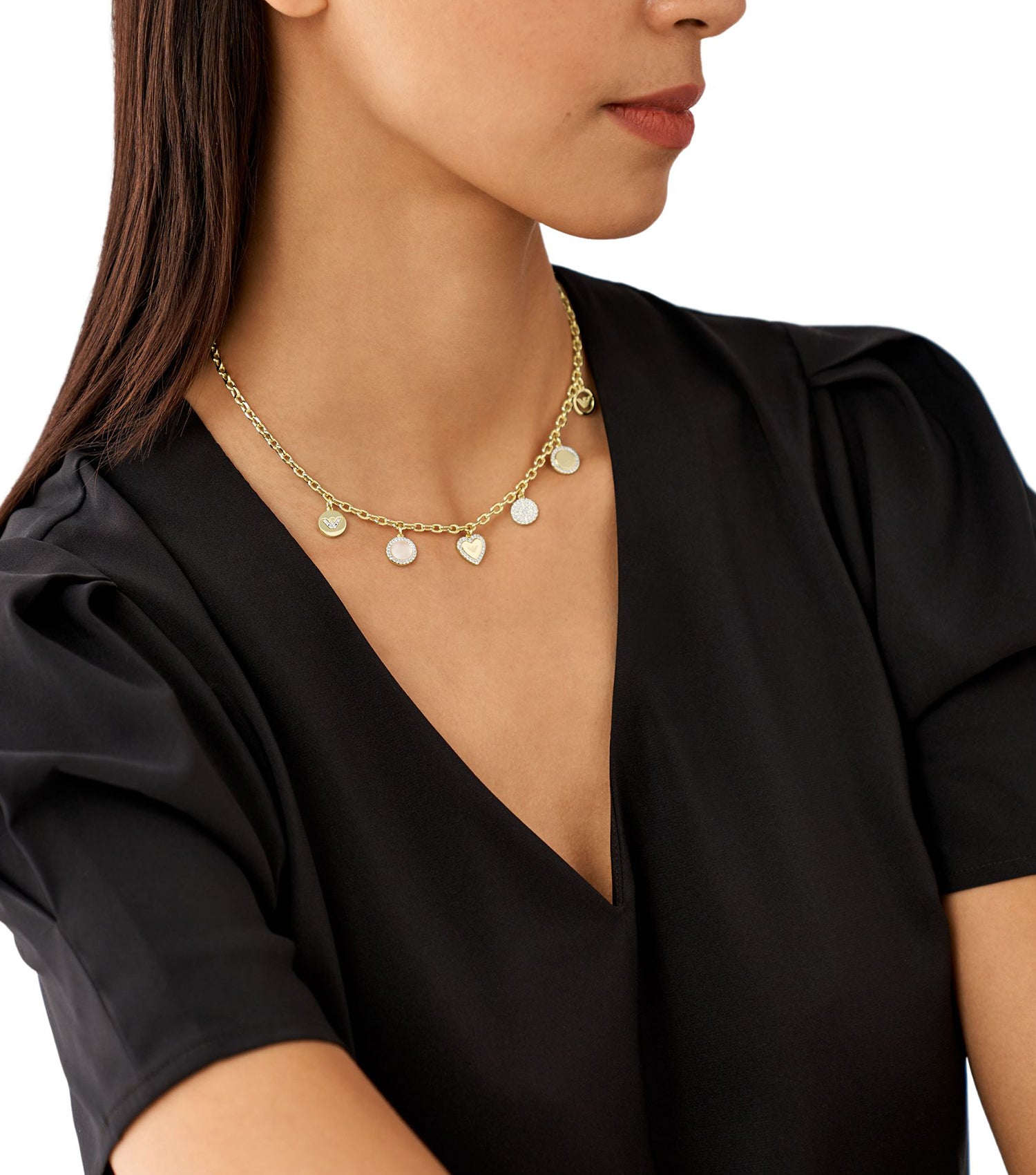 Women Sentimental Necklace Gold Stainless Steel