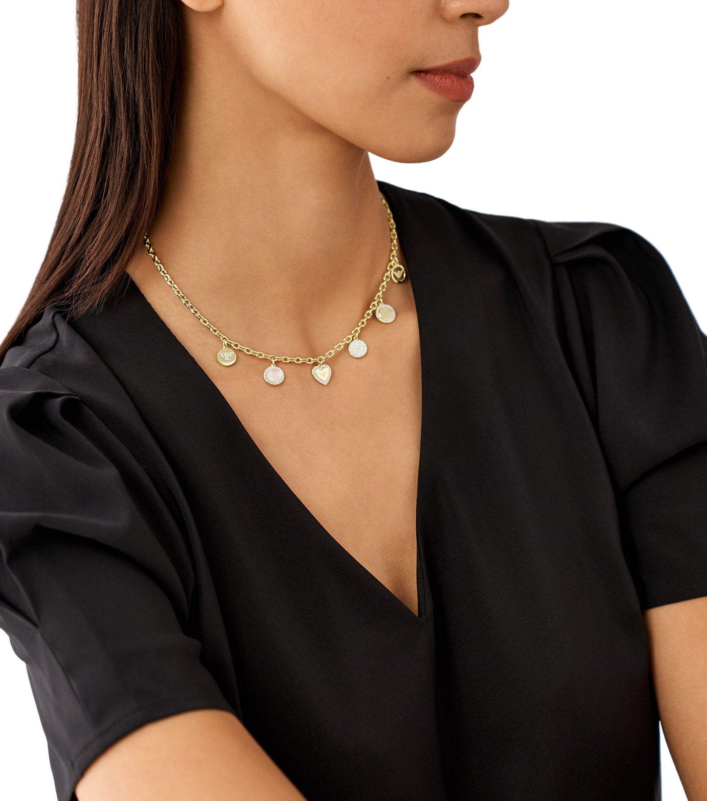 Women Sentimental Necklace Gold Stainless Steel