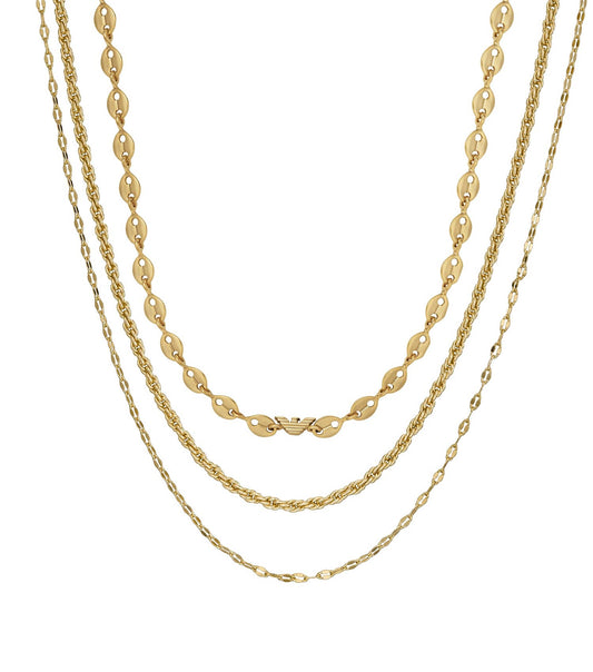 Women Logo Essentials Necklace Gold Stainless Steel