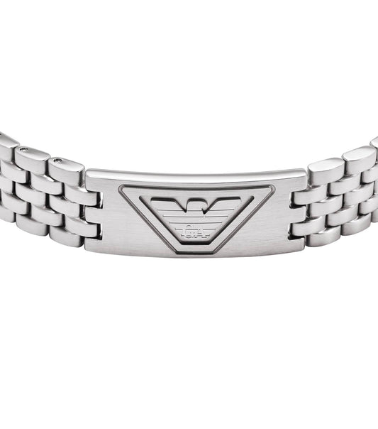 Men Eagle Logo Bracelet Silver Stainless Steel