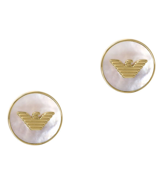 Women Eagle Logo Earring White Stainless Steel