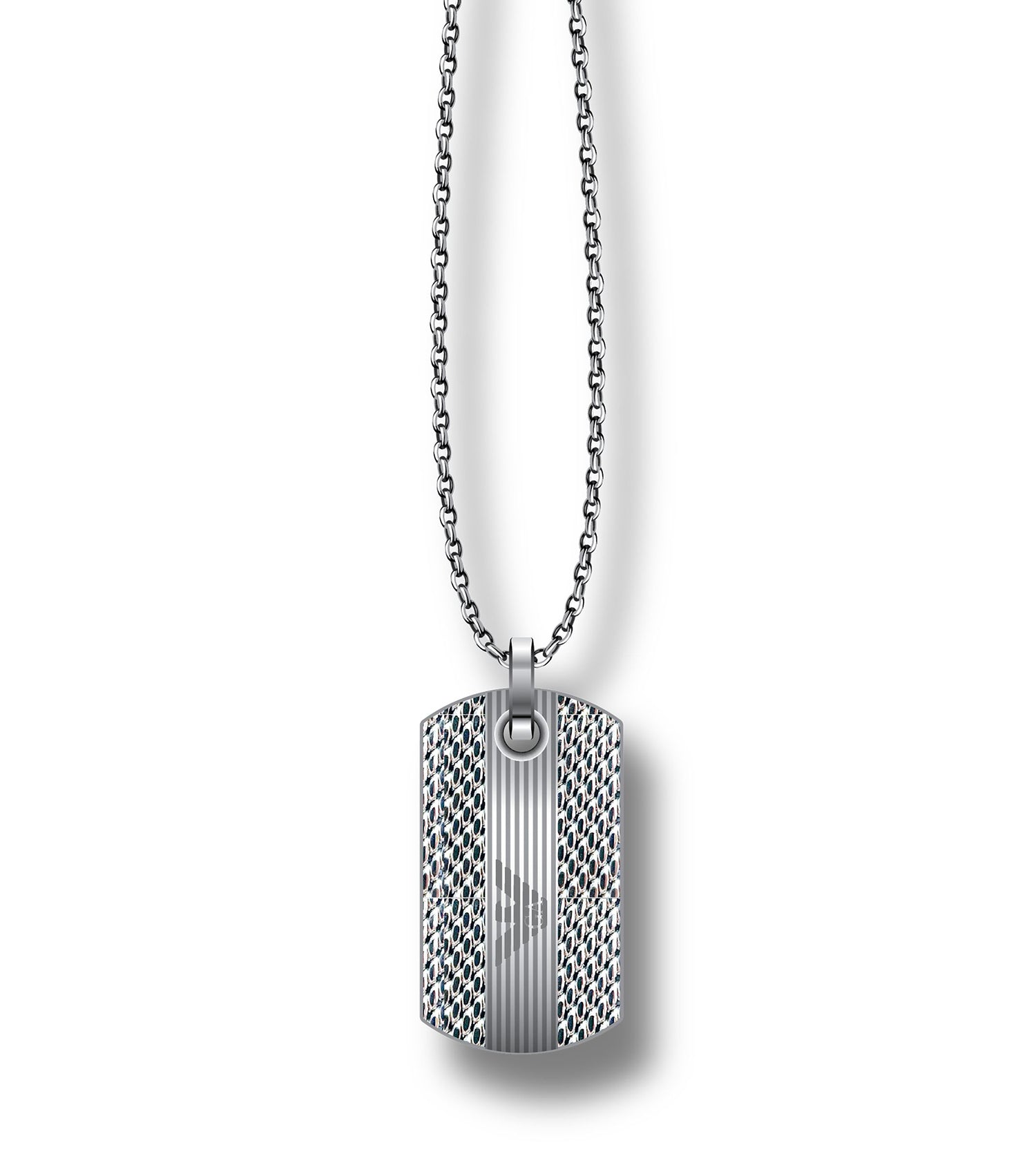 Men Eagle Logo Necklace Silver