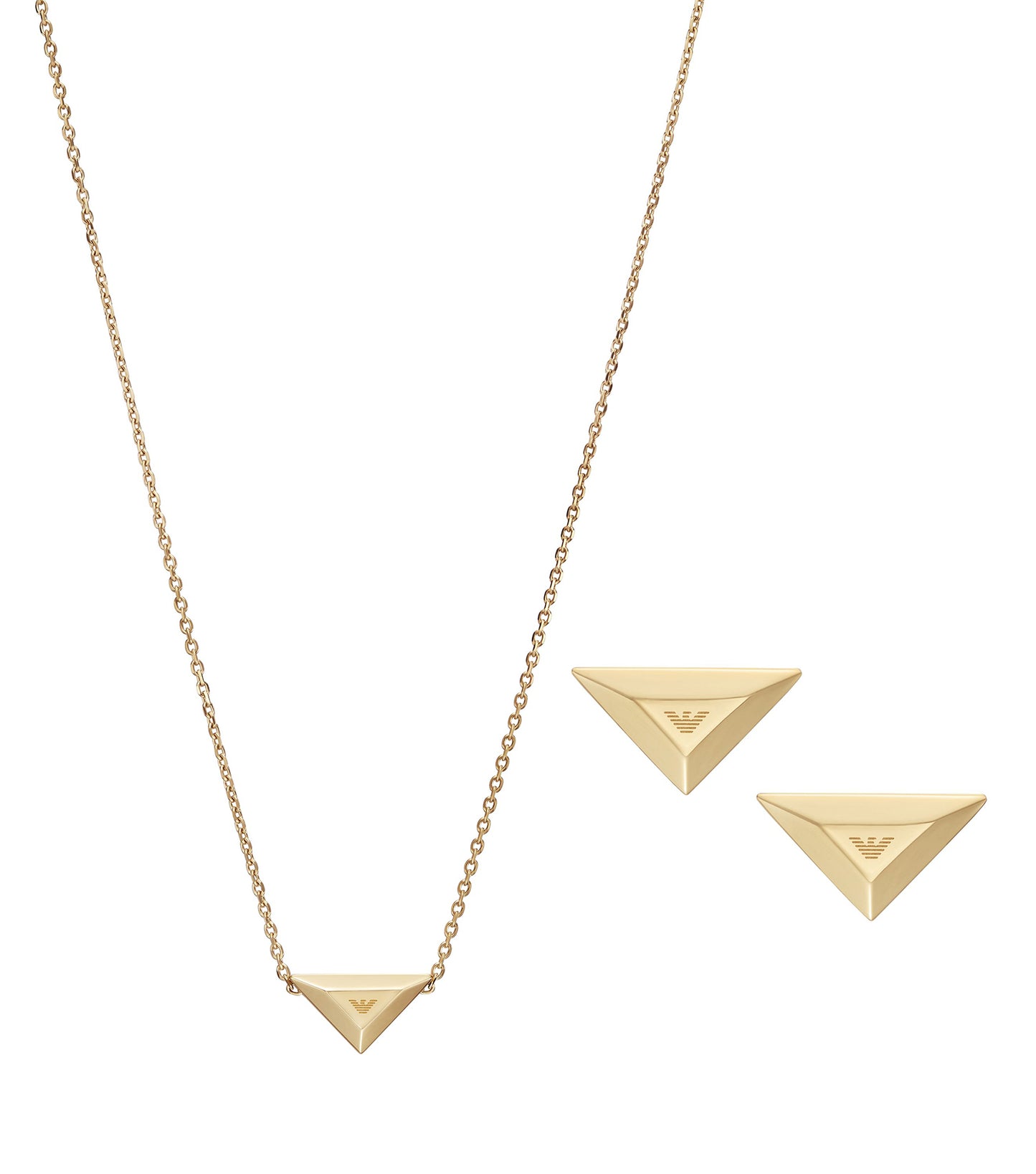 Women Eagle Logo Necklace Set Gold