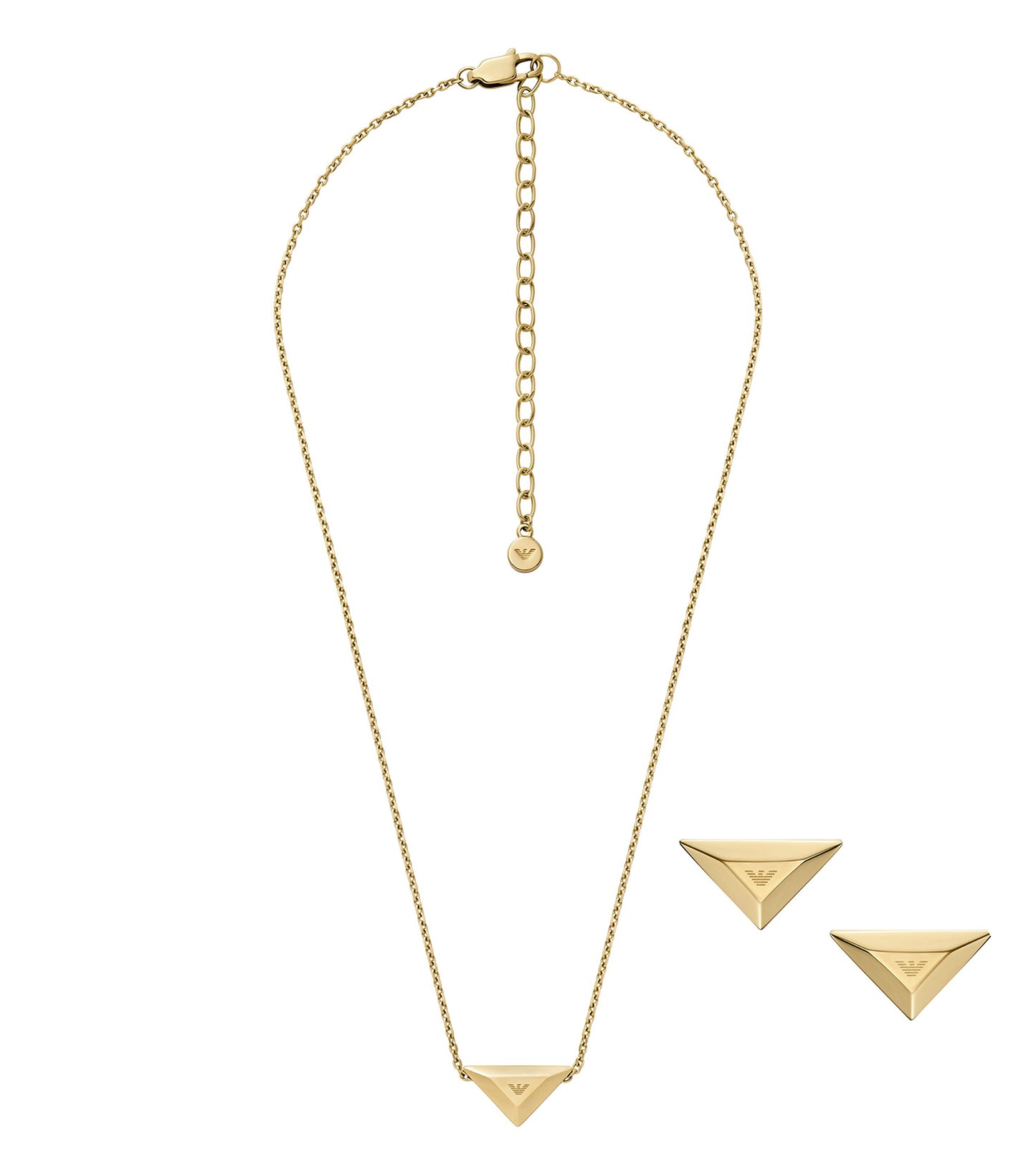 Women Eagle Logo Necklace Set Gold