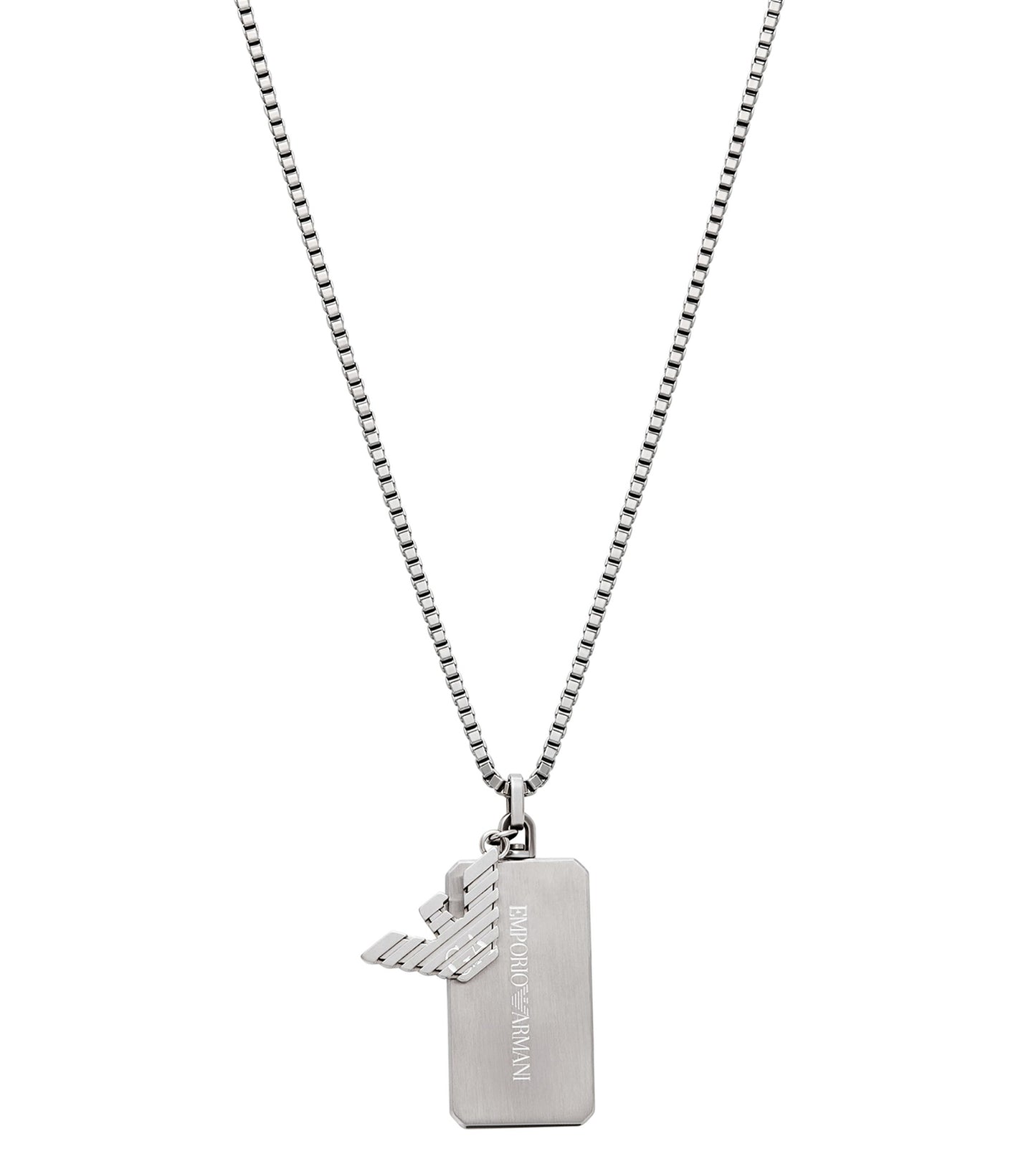 Men Eagle Logo Necklace Silver Na