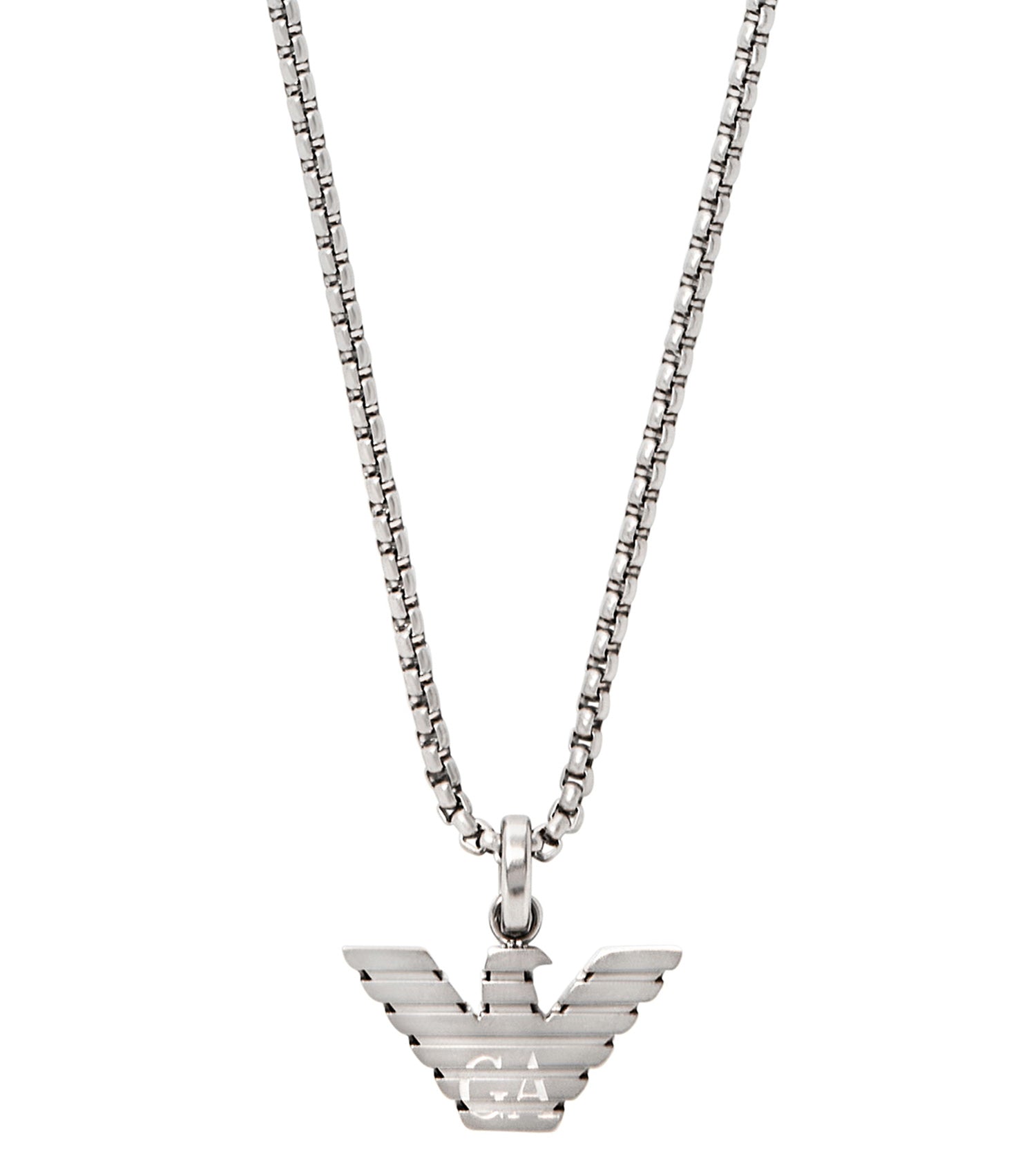 Men Eagle Logo Necklace Silver Na