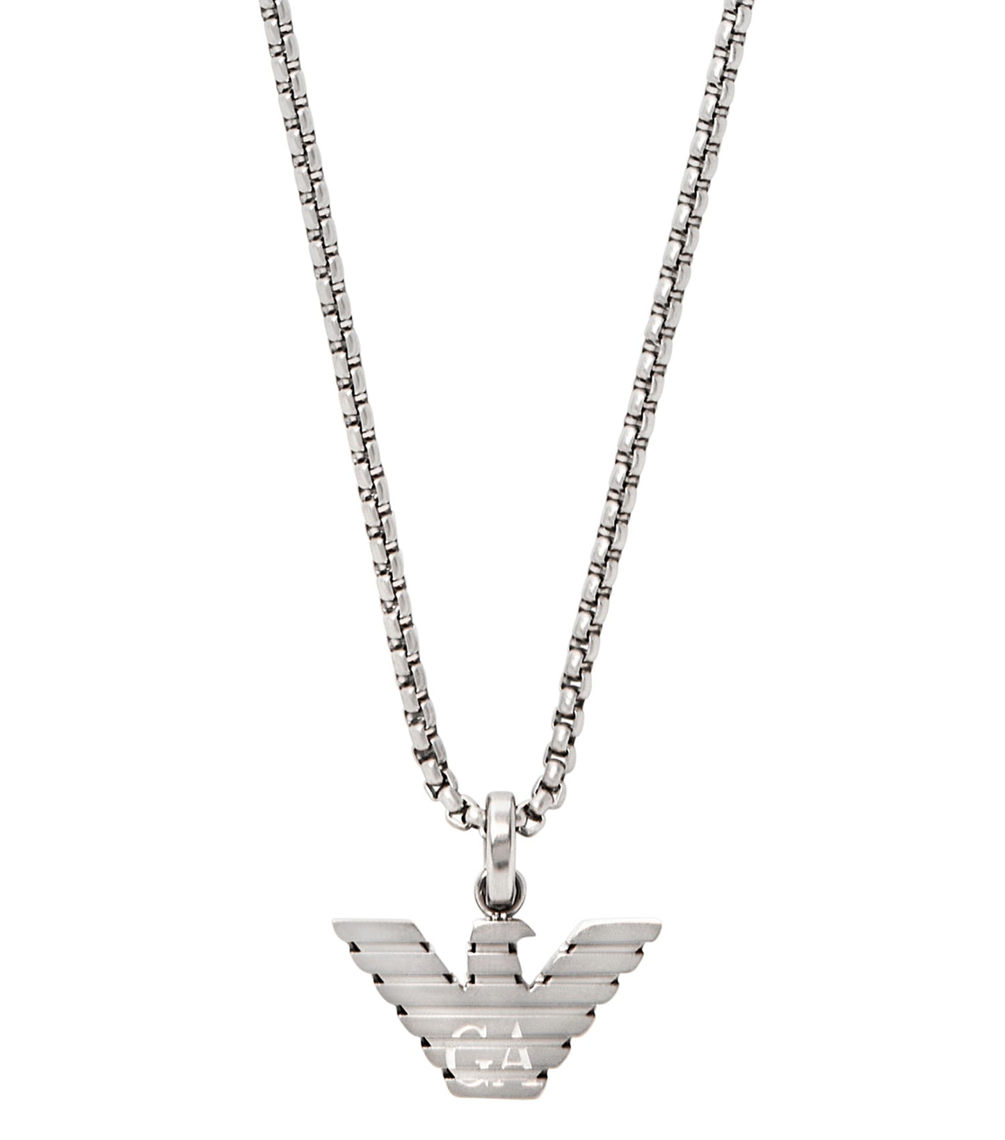Men Eagle Logo Necklace Silver Na