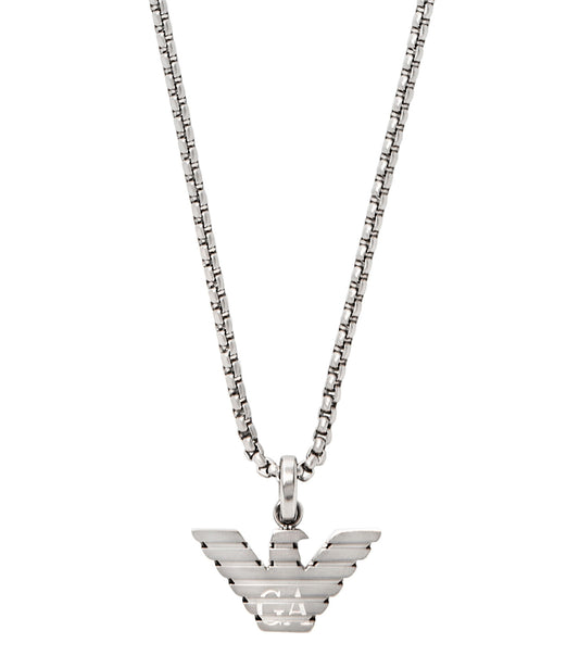 Men Eagle Logo Necklace Silver Na