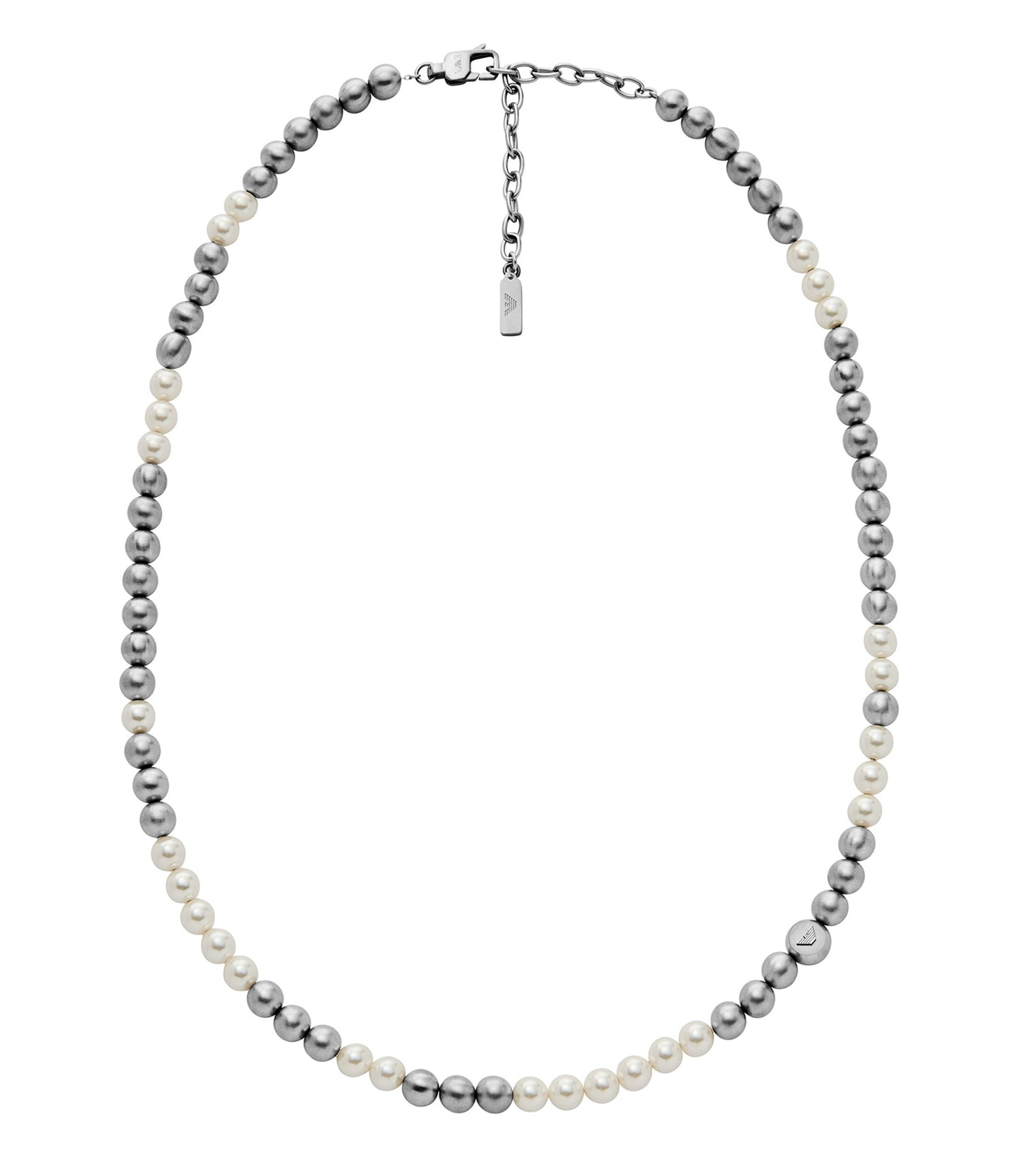 Men Trend Necklace White Glass