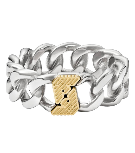 Men Trend Ring Silver Stainless Steel