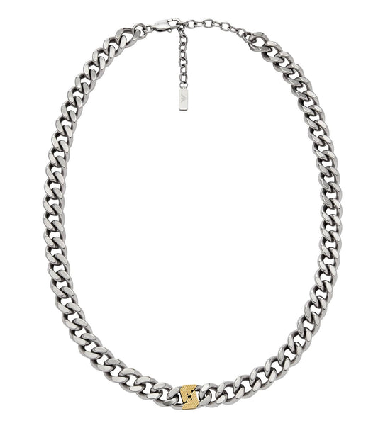Men Trend Necklace Silver Stainless Steel