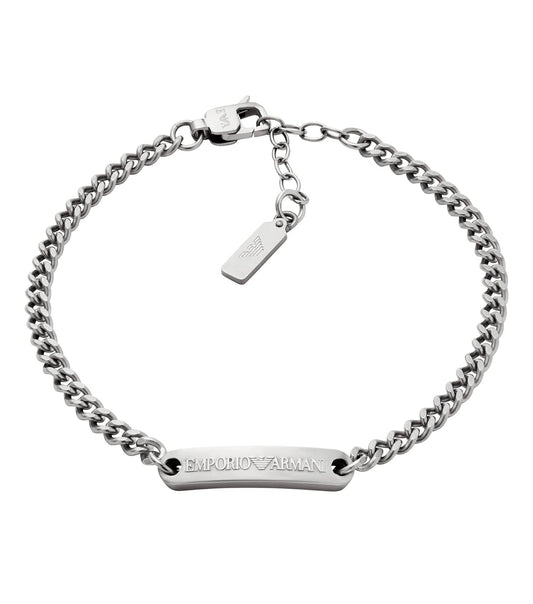 Men Eagle Logo Bracelet Silver Stainless Steel