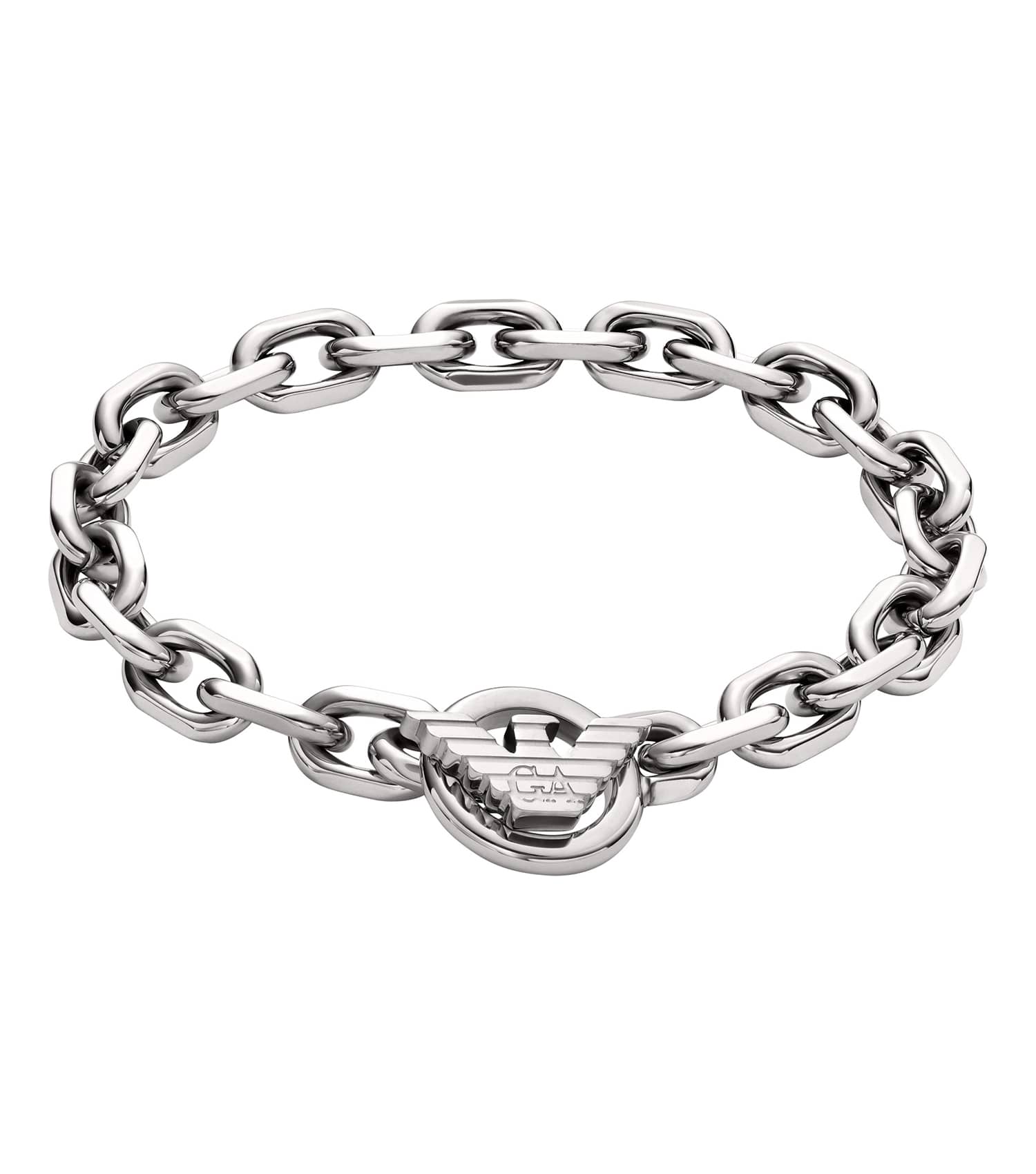 Gents Eagle Logo Bracelet Silver Stainless Steel