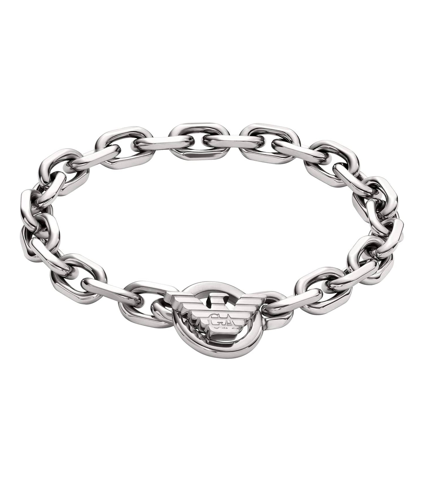 Gents Eagle Logo Bracelet Silver Stainless Steel