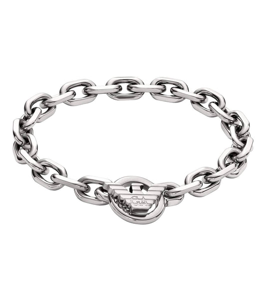Gents Eagle Logo Bracelet Silver Stainless Steel