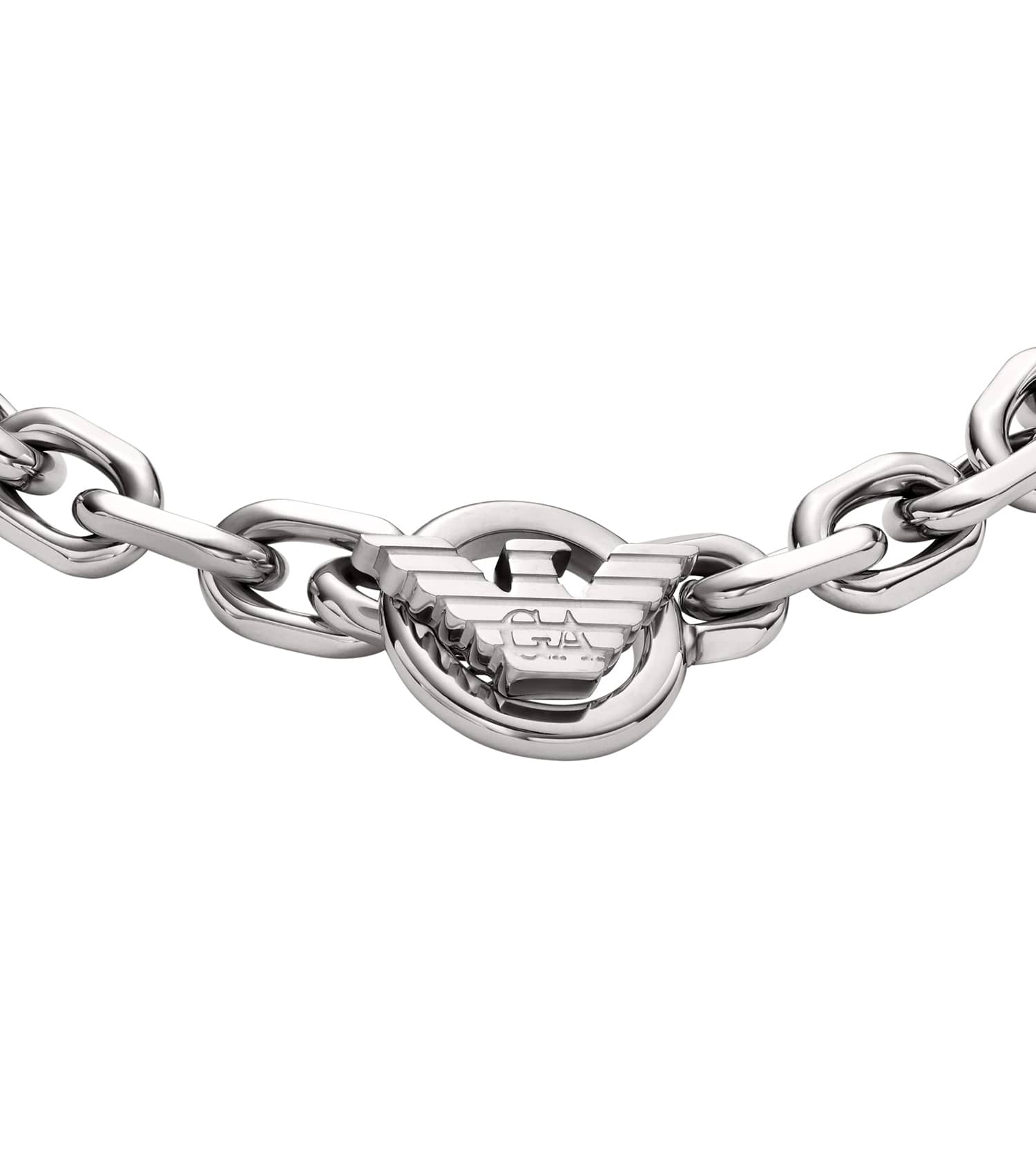 Gents Eagle Logo Bracelet Silver Stainless Steel