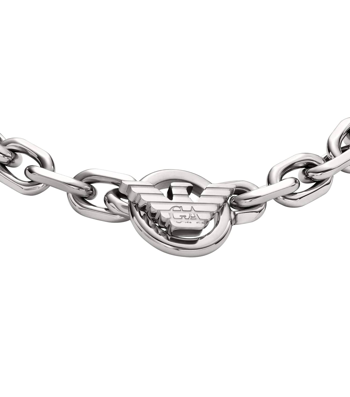 Gents Eagle Logo Bracelet Silver Stainless Steel