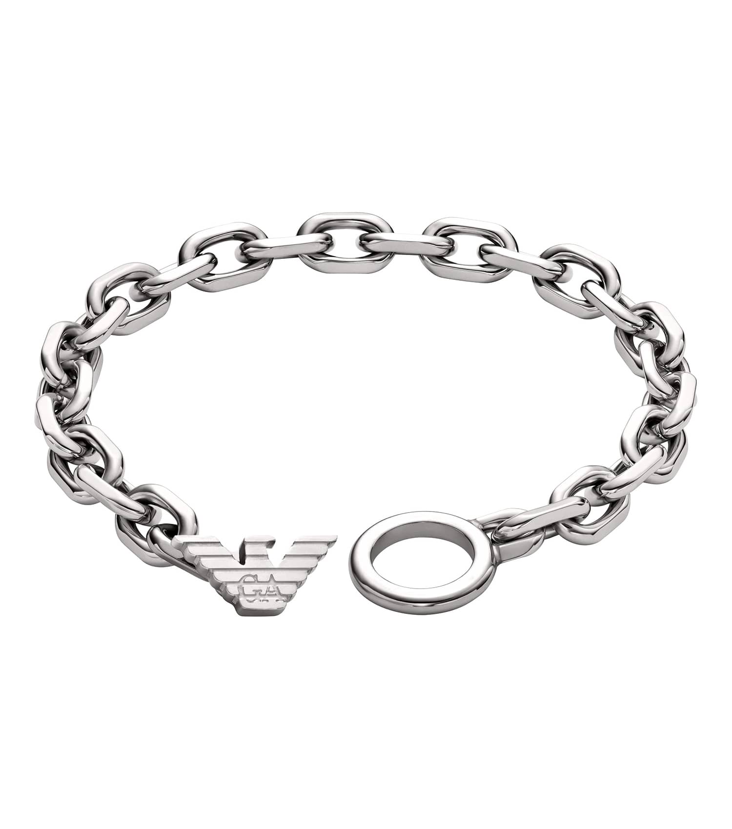 Gents Eagle Logo Bracelet Silver Stainless Steel