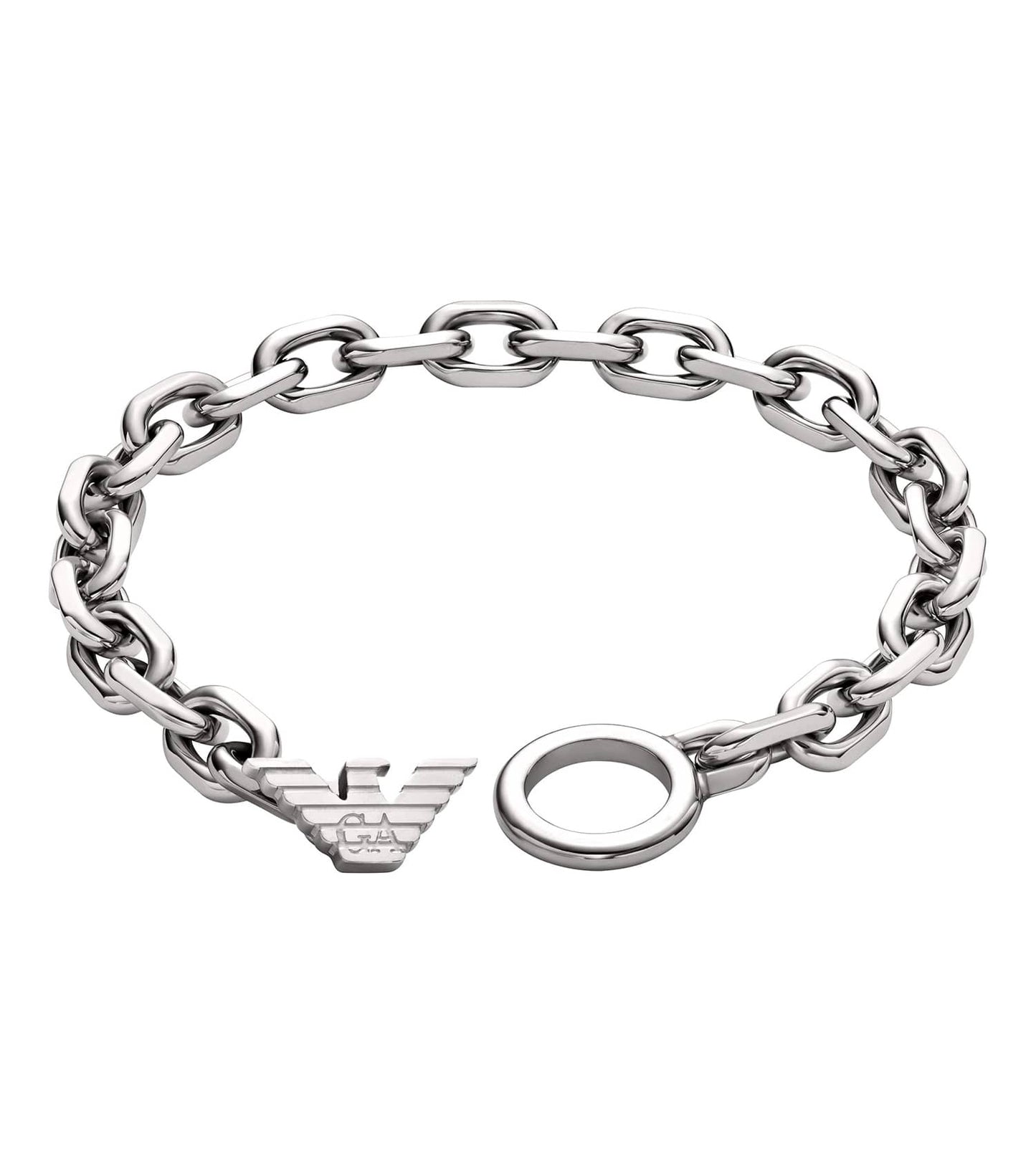Gents Eagle Logo Bracelet Silver Stainless Steel