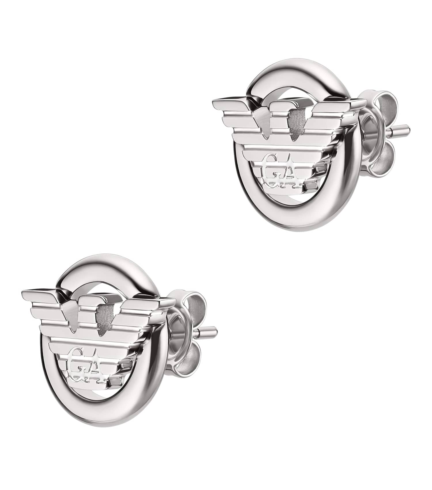 Gents Eagle Logo Earring Silver Stainless Steel