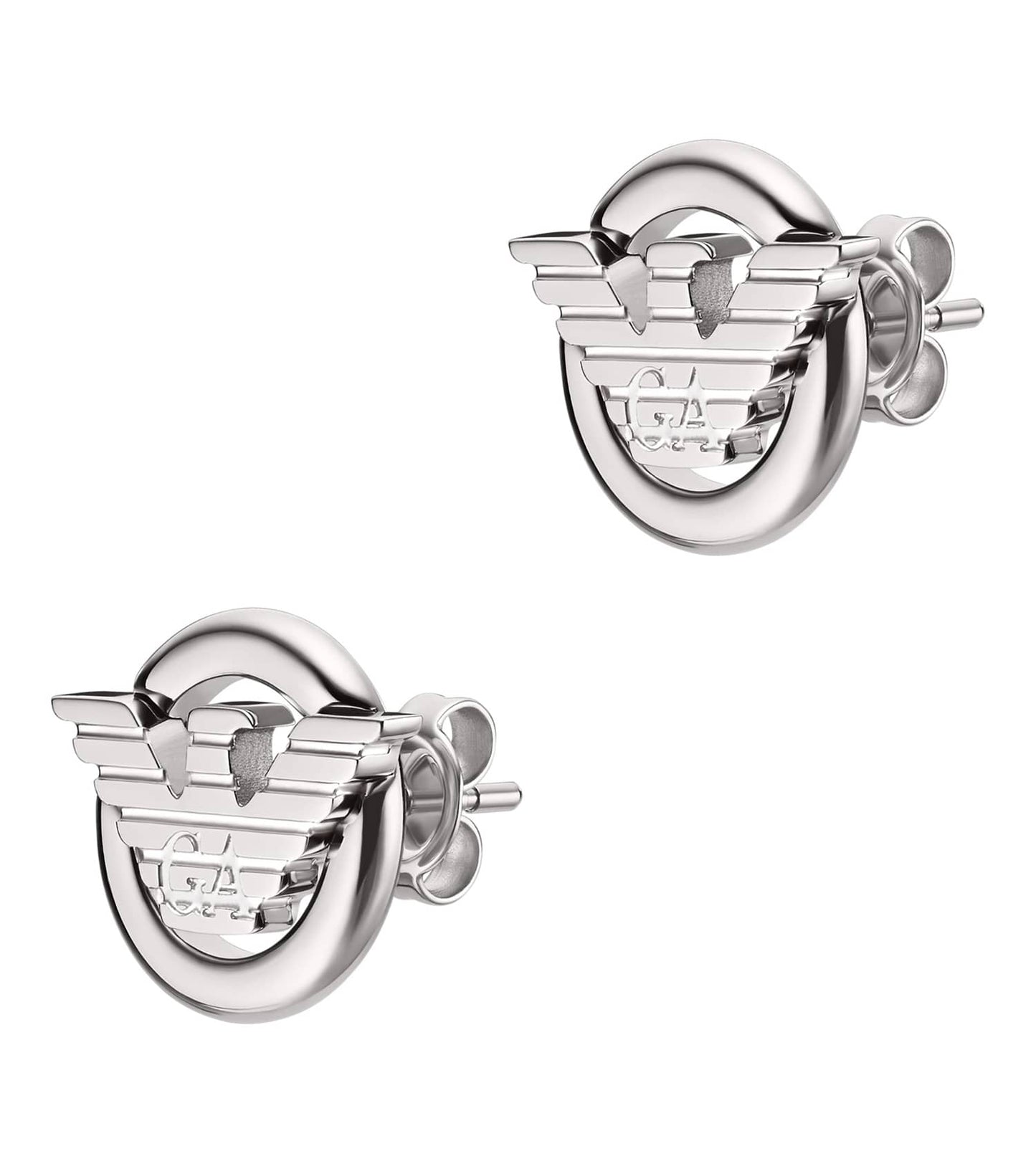 Gents Eagle Logo Earring Silver Stainless Steel