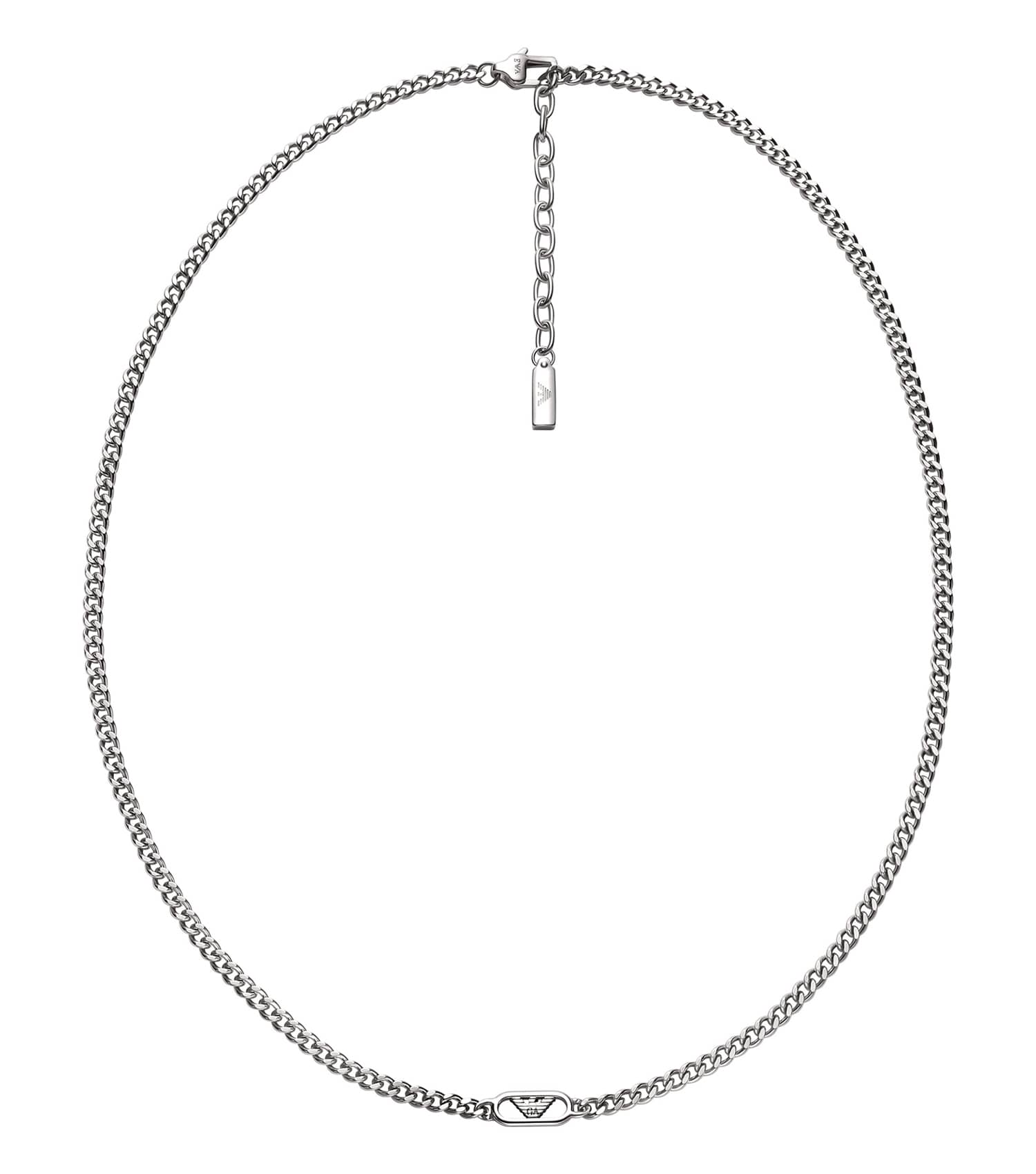 Gents Eagle Logo Necklace Silver Stainless Steel