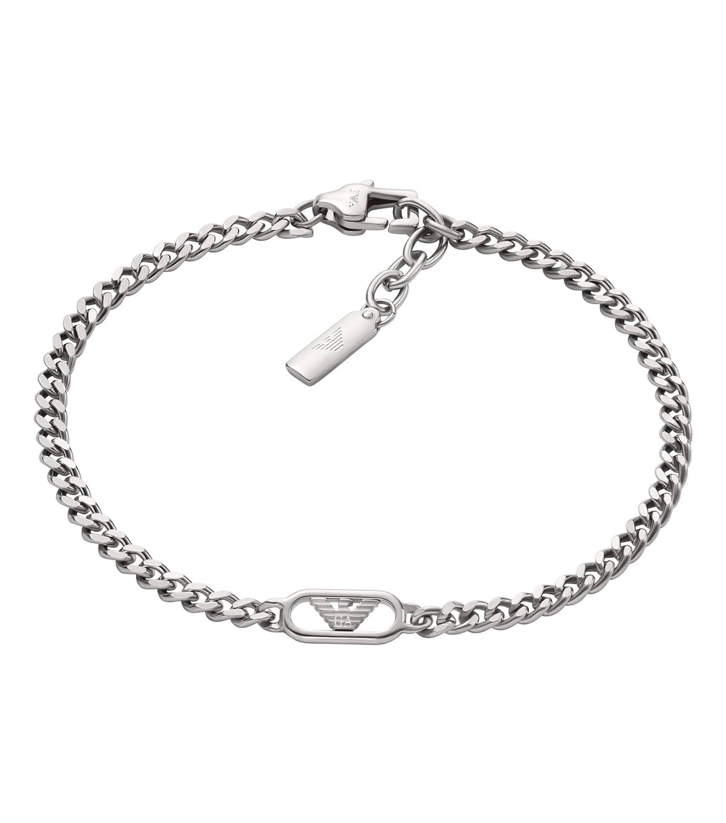 Gents Eagle Logo Bracelet Silver Stainless Steel