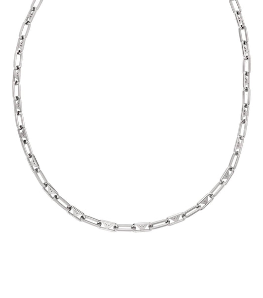 Gents Eagle Logo Necklace Silver Stainless Steel