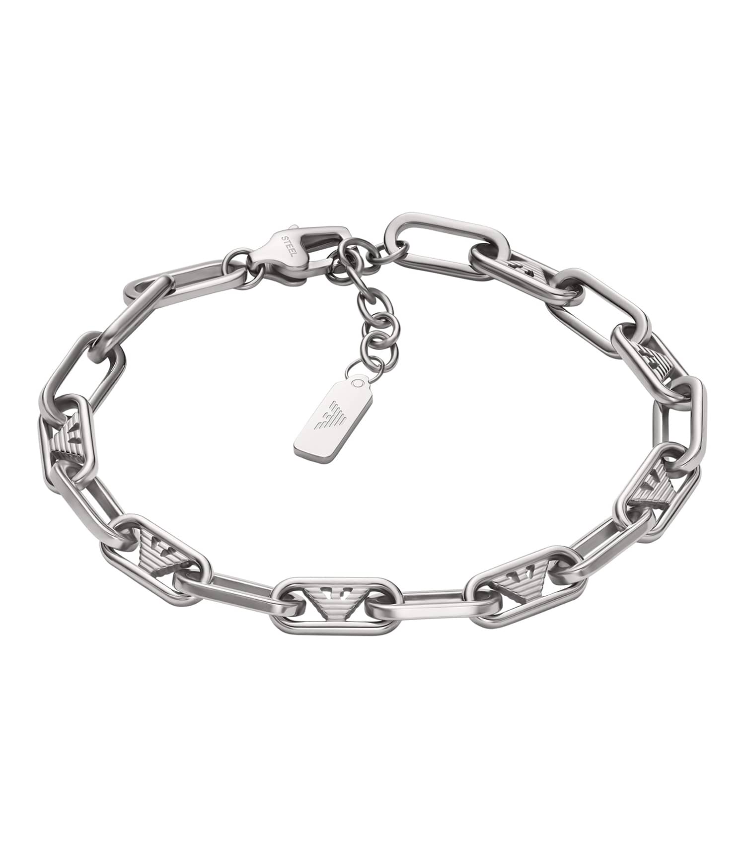 Gents Eagle Logo Bracelet Silver Stainless Steel