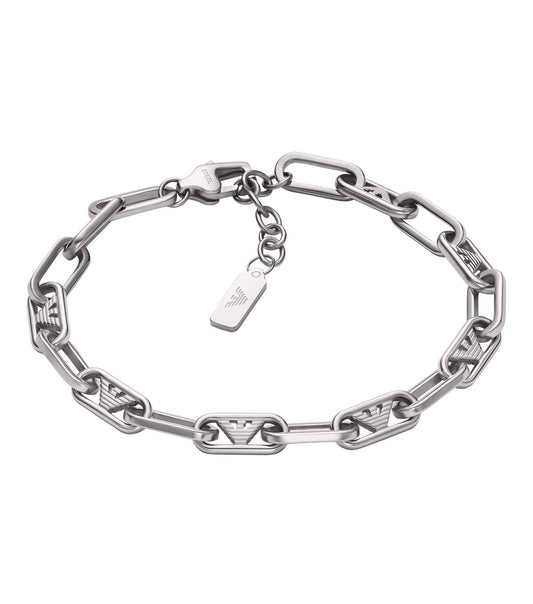 Gents Eagle Logo Bracelet Silver Stainless Steel