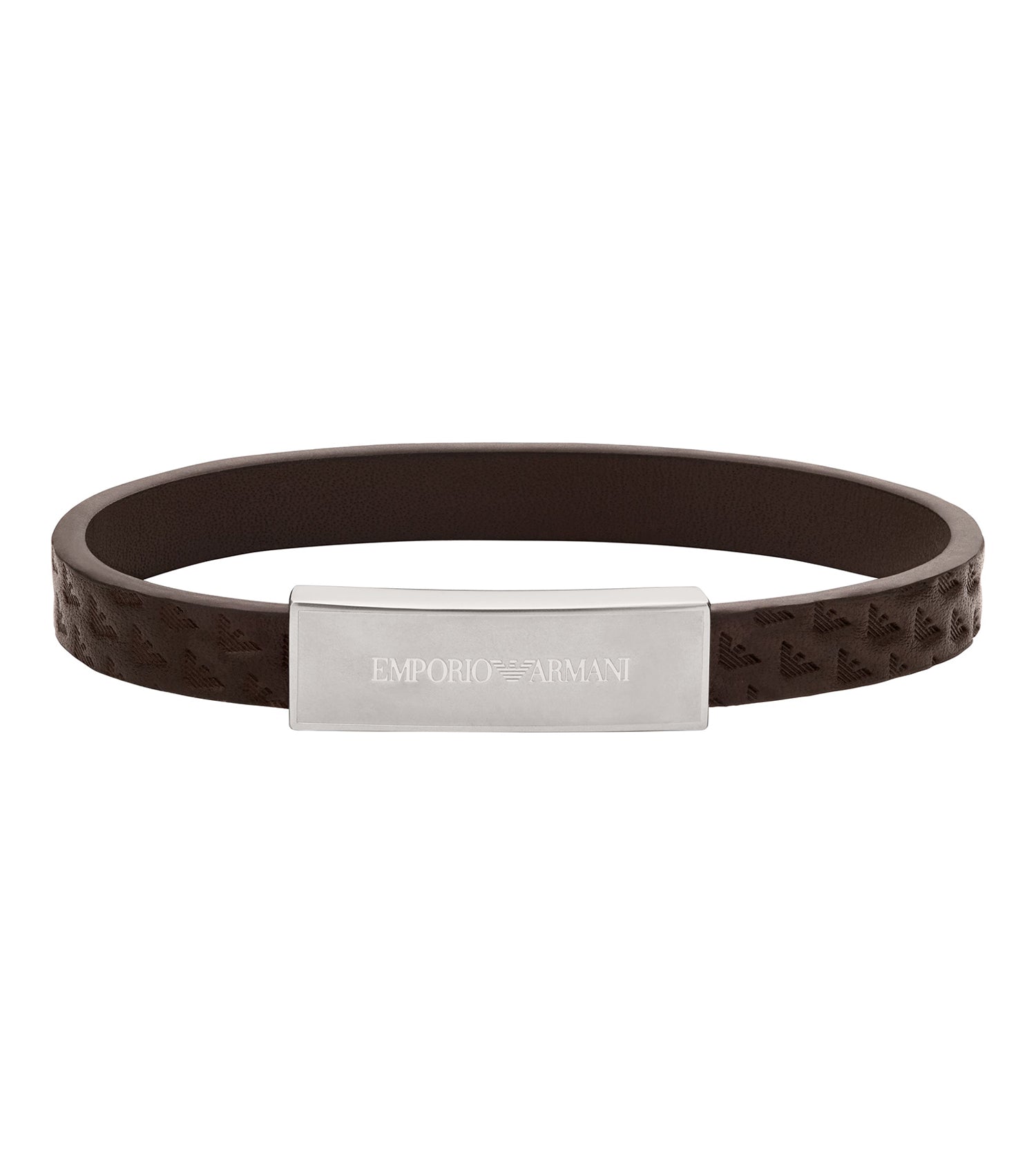 Men Eagle Logo Bracelet Silver Stainless Steel