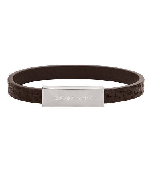 Men Eagle Logo Bracelet Silver Stainless Steel