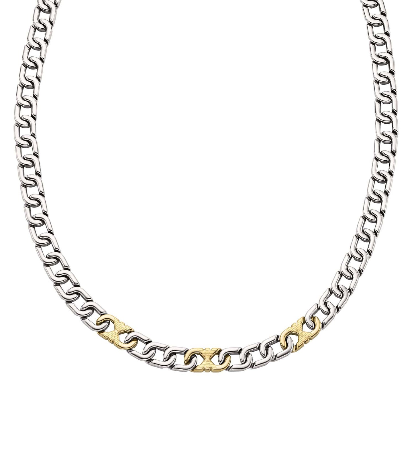 Men Eagle Logo Necklace 2-Tone Stainless Steel