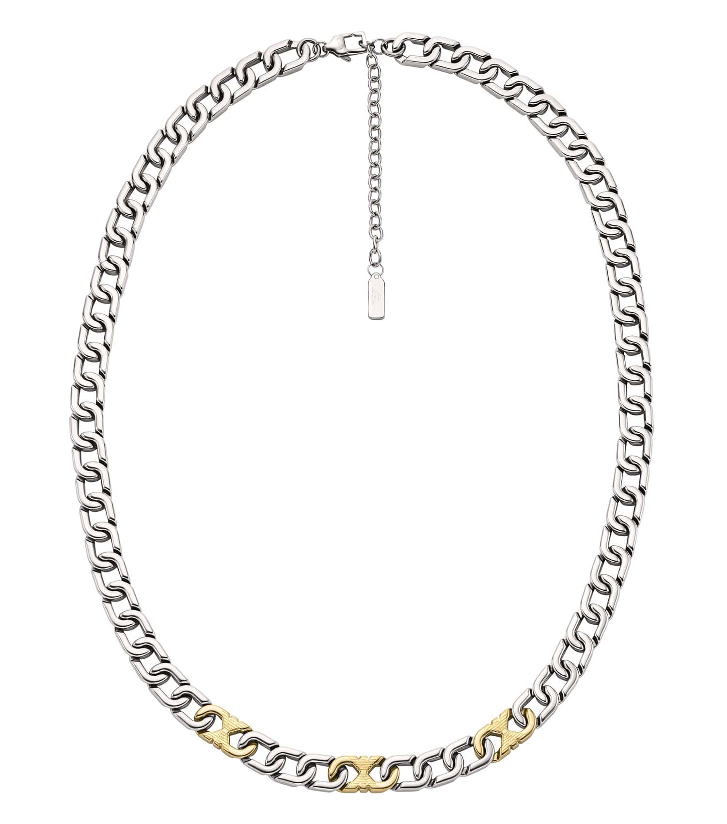 Men Eagle Logo Necklace 2-Tone Stainless Steel