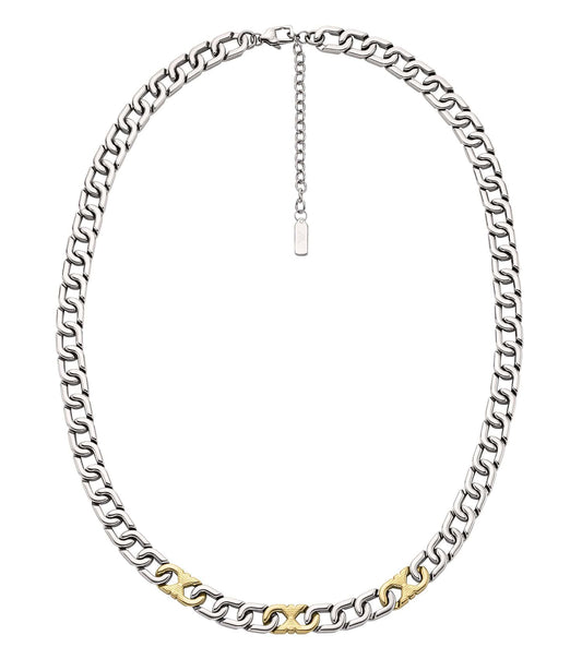 Men Eagle Logo Necklace 2-Tone Stainless Steel