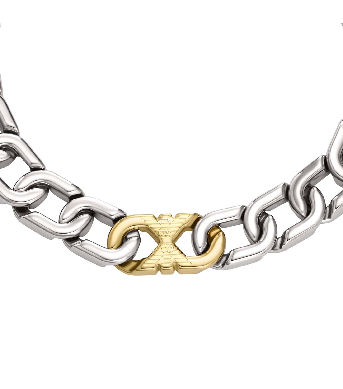 Men Eagle Logo Bracelet 2-Tone Stainless Steel