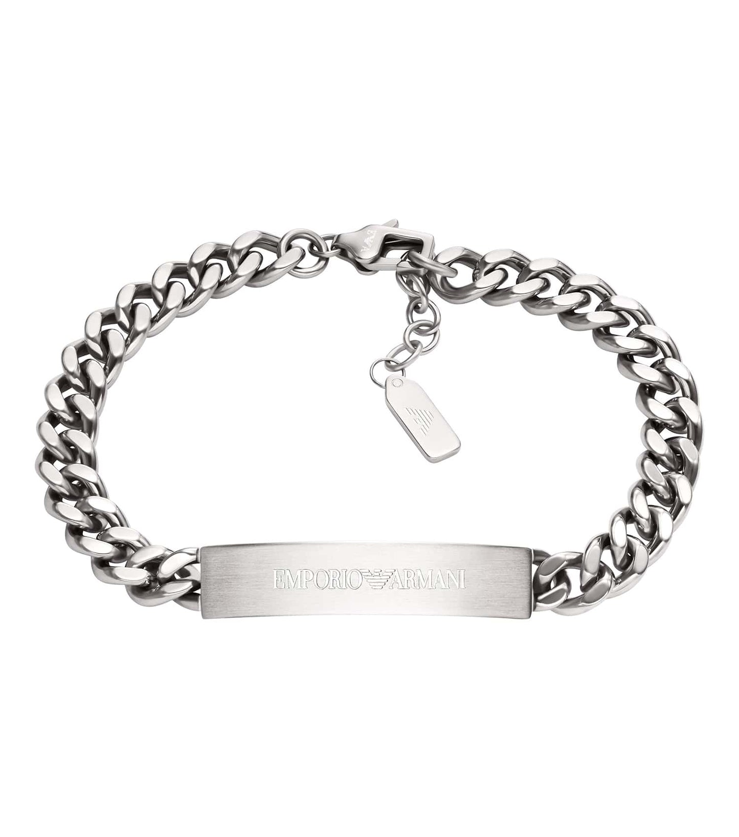 Men Eagle Logo Bracelet Silver Stainless Steel