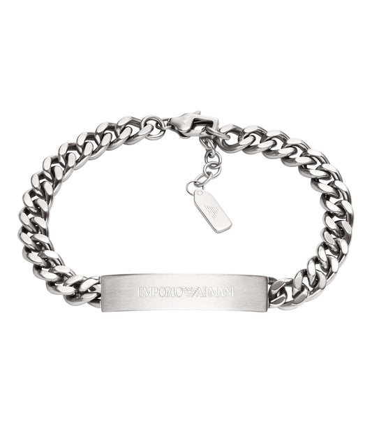Men Eagle Logo Bracelet Silver Stainless Steel
