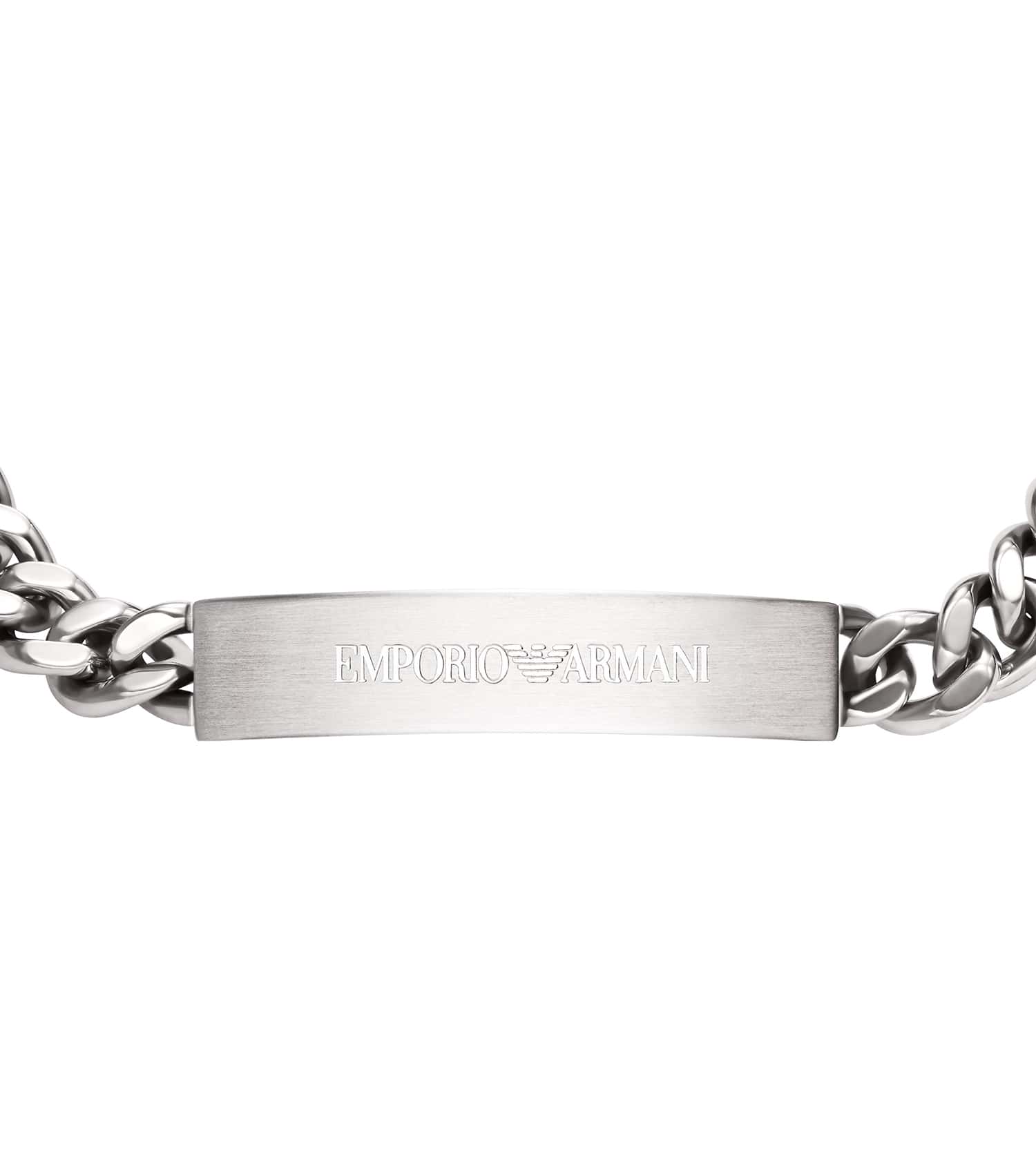 Men Eagle Logo Bracelet Silver Stainless Steel