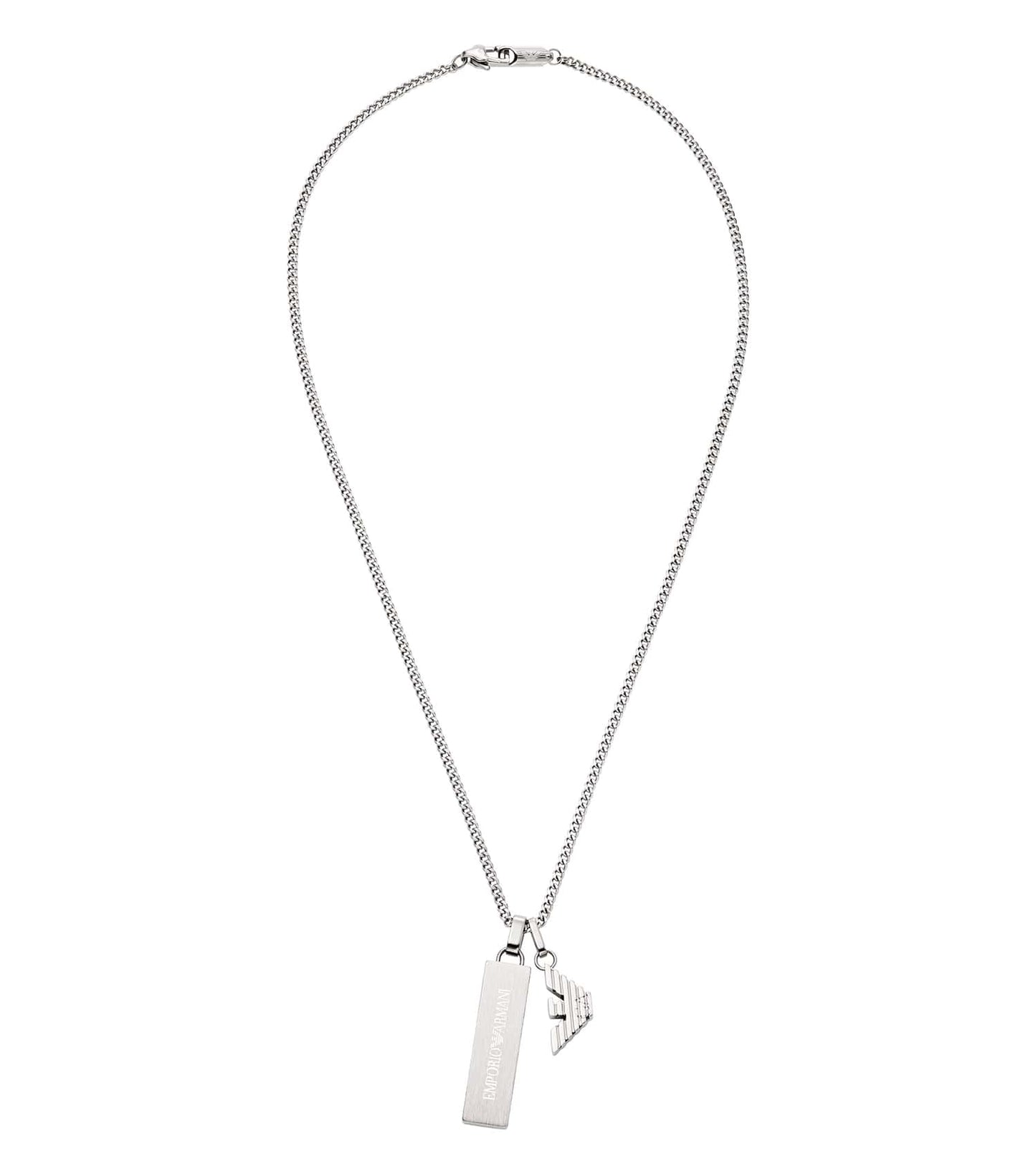 Men Eagle Logo Necklace Silver Stainless Steel
