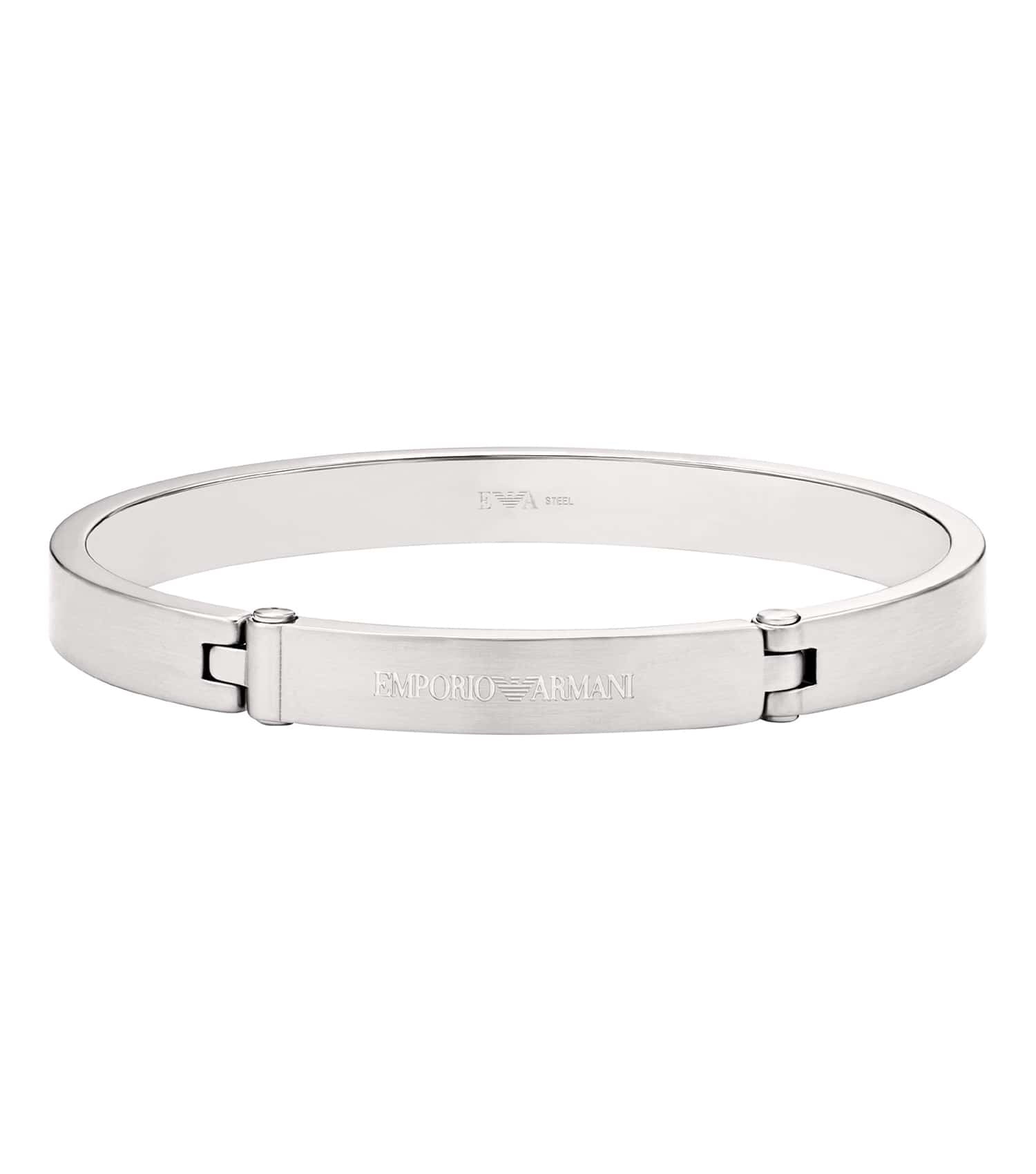 Men Eagle Logo Bracelet Silver Stainless Steel