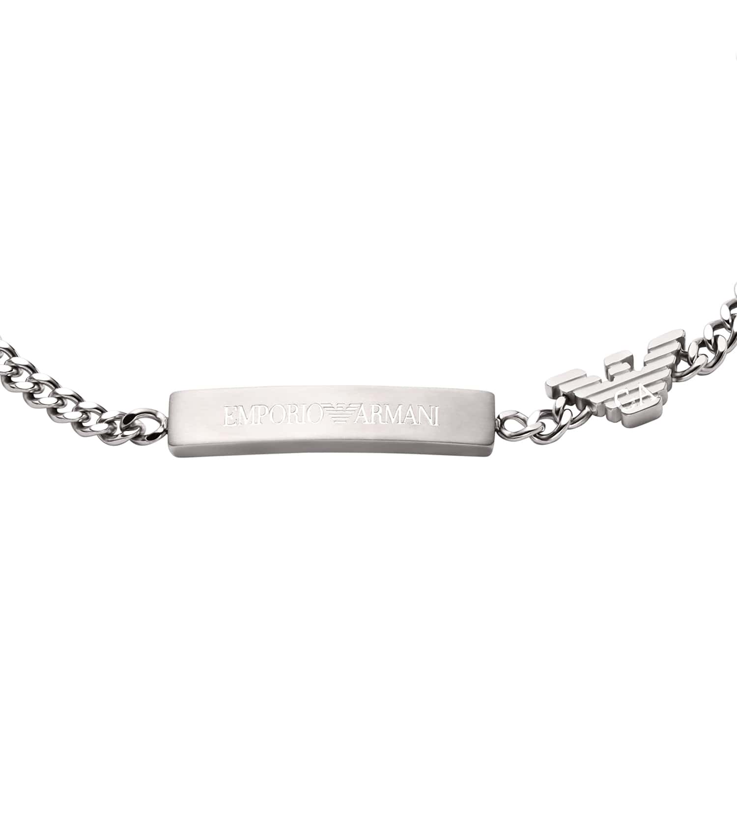Men Eagle Logo Bracelet Silver Stainless Steel