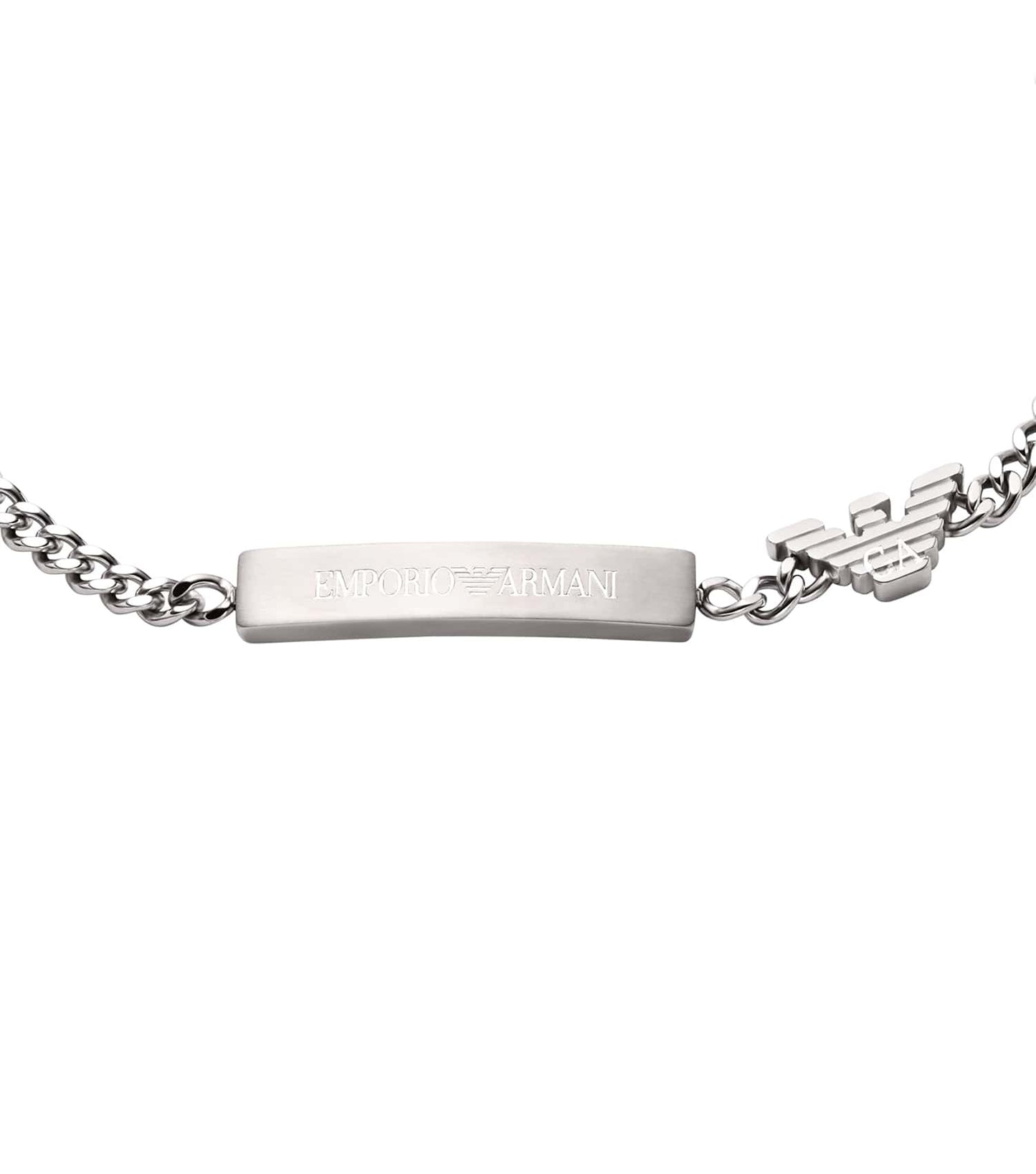 Men Eagle Logo Bracelet Silver Stainless Steel