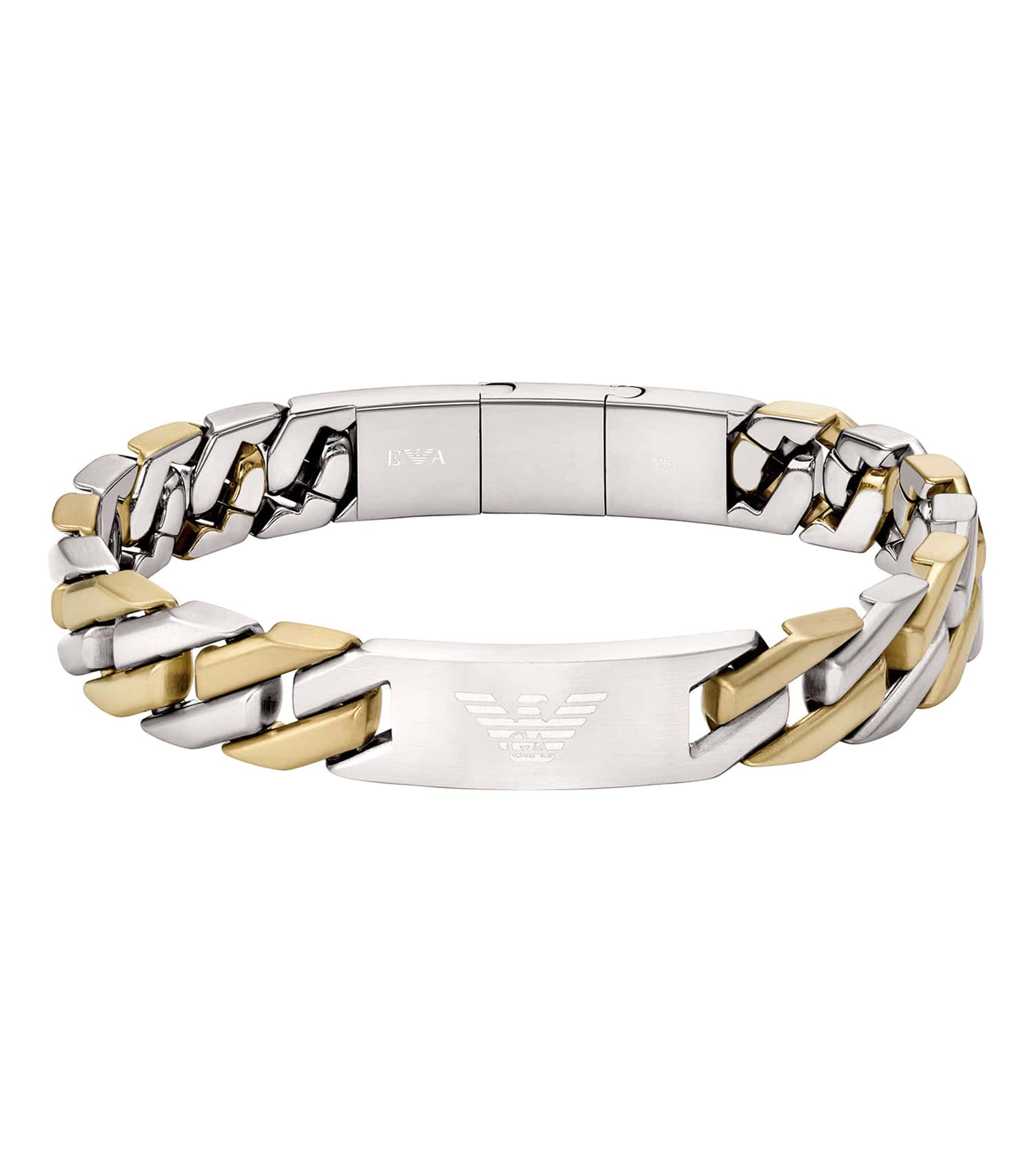 Men Eagle Logo Bracelet 2-Tone Stainless Steel